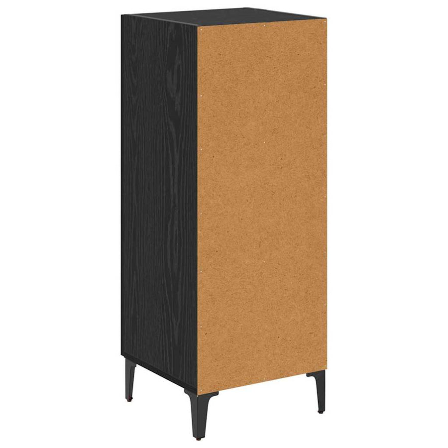 Dressoir Zwart Eiken 34,5 x 34 x 90 cm Bewerkt hout