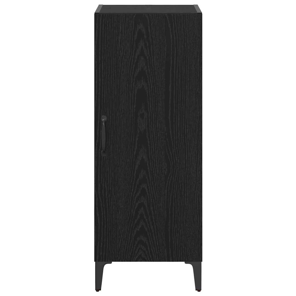 Dressoir Zwart Eiken 34,5 x 34 x 90 cm Bewerkt hout