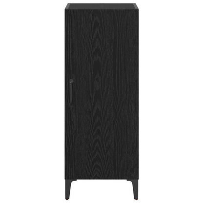 Dressoir Zwart Eiken 34,5 x 34 x 90 cm Bewerkt hout