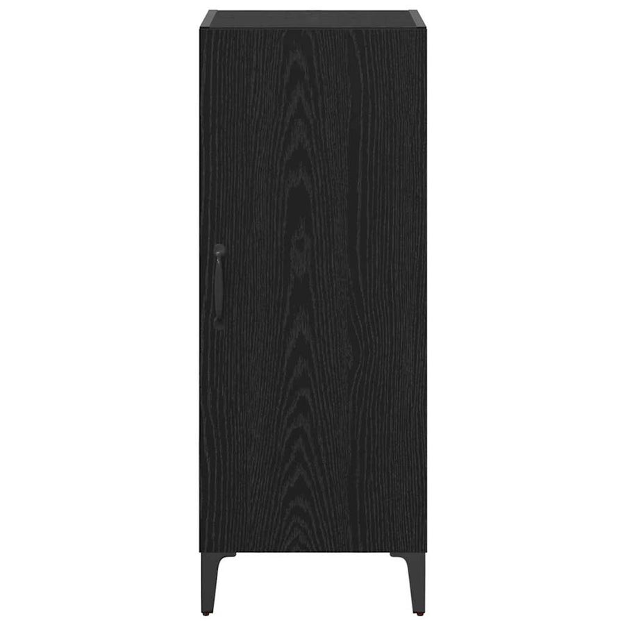 Dressoir Zwart Eiken 34,5 x 34 x 90 cm Bewerkt hout