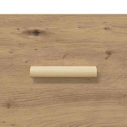 Dressoir artisanaal eikenkleurig 34.5 x 34 x 90 cm Bewerkt hout
