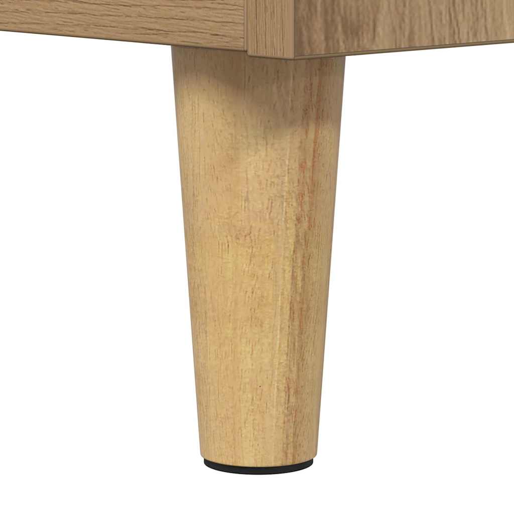 Dressoir artisanaal eikenkleurig 34.5 x 34 x 90 cm Bewerkt hout