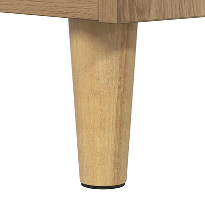 Dressoir artisanaal eikenkleurig 34.5 x 34 x 90 cm Bewerkt hout