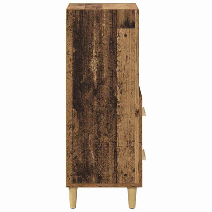 Dressoir met lade Oud hout 34 x 34.5 x 90 cm Bewerkt hout
