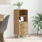 Sideboard artisanal oak color 34 x 34.5 x 90 cm Treated wood