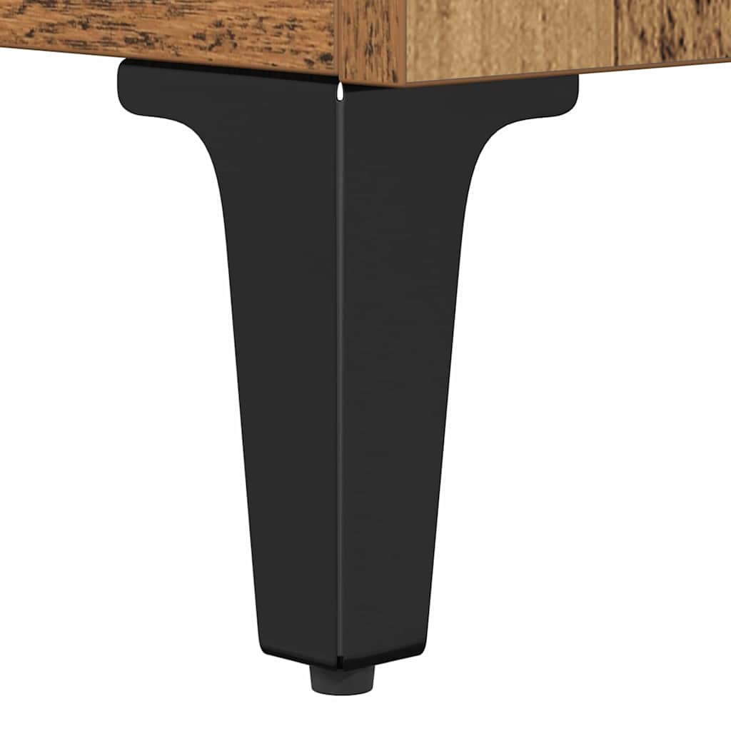 Dressoir met lade Oud hout 34 x 34.5 x 90 cm Bewerkt hout