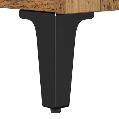 Dressoir met lade Oud hout 34 x 34.5 x 90 cm Bewerkt hout