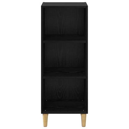 Dressoir Zwart Eiken 34,5 x 32,5 x 90 cm Bewerkt hout