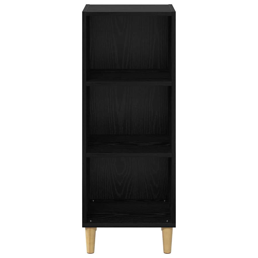 Dressoir Zwart Eiken 34,5 x 32,5 x 90 cm Bewerkt hout