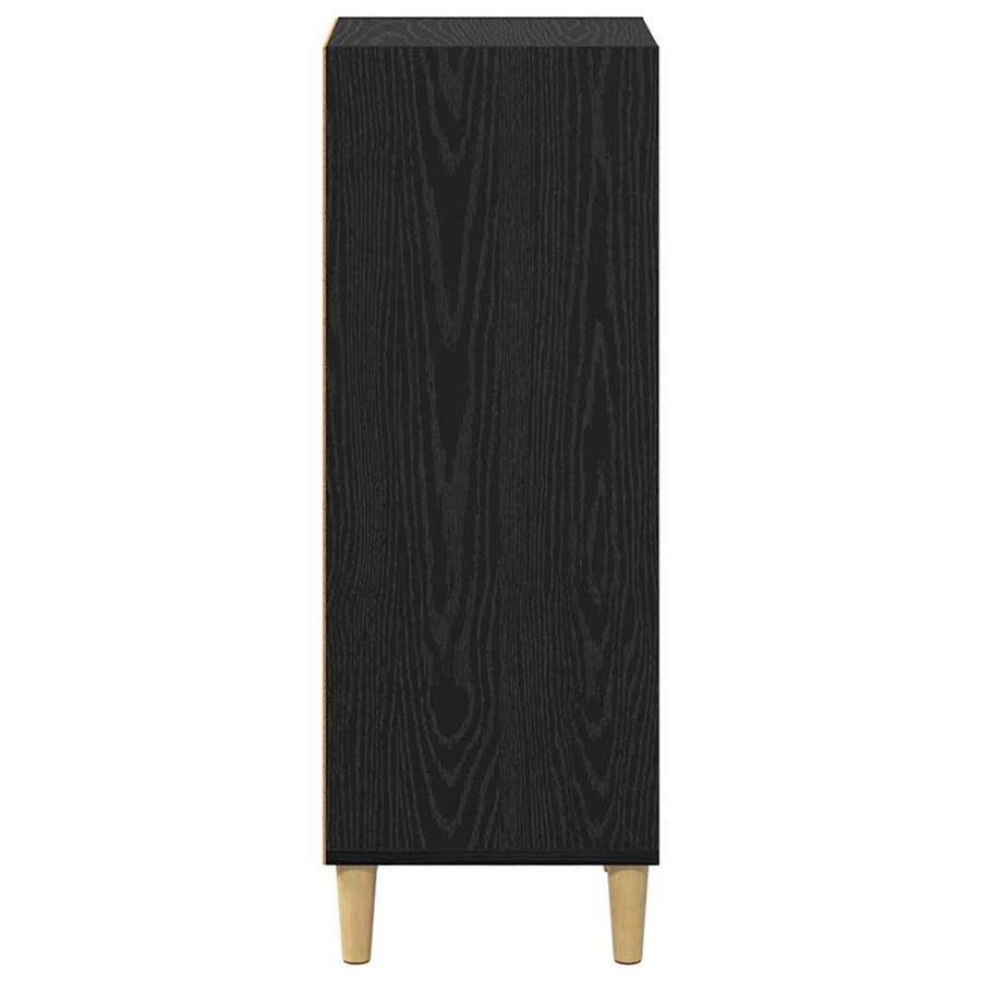 Dressoir Zwart Eiken 34,5 x 32,5 x 90 cm Bewerkt hout