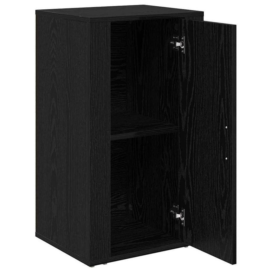 Dressoir Zwart Eiken 40 x 33 x 70 cm Bewerkt hout