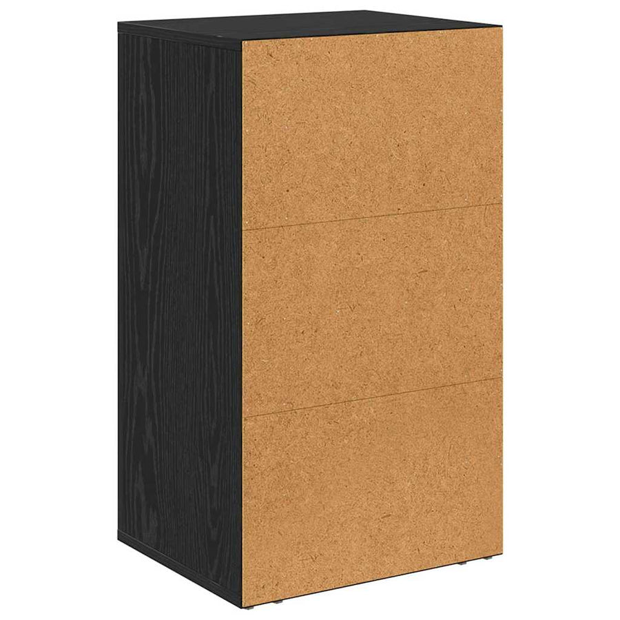 Dressoir Zwart Eiken 40 x 33 x 70 cm Bewerkt hout