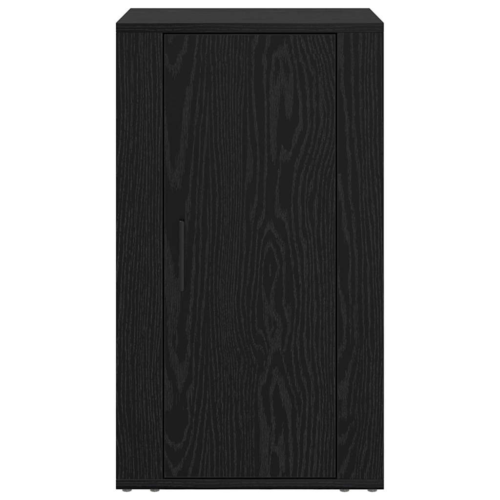 Dressoir Zwart Eiken 40 x 33 x 70 cm Bewerkt hout