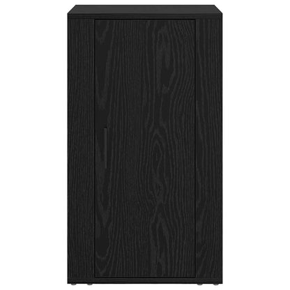Dressoir Zwart Eiken 40 x 33 x 70 cm Bewerkt hout