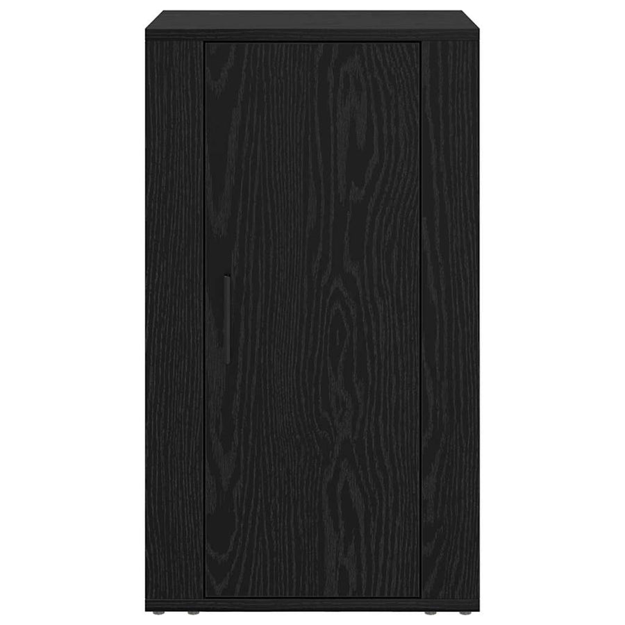 Dressoir Zwart Eiken 40 x 33 x 70 cm Bewerkt hout