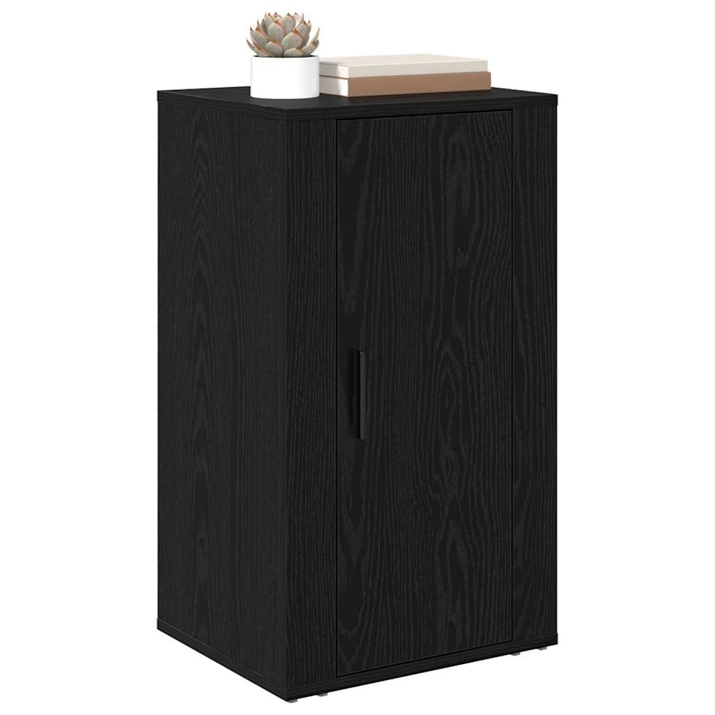 Dressoir Zwart Eiken 40 x 33 x 70 cm Bewerkt hout