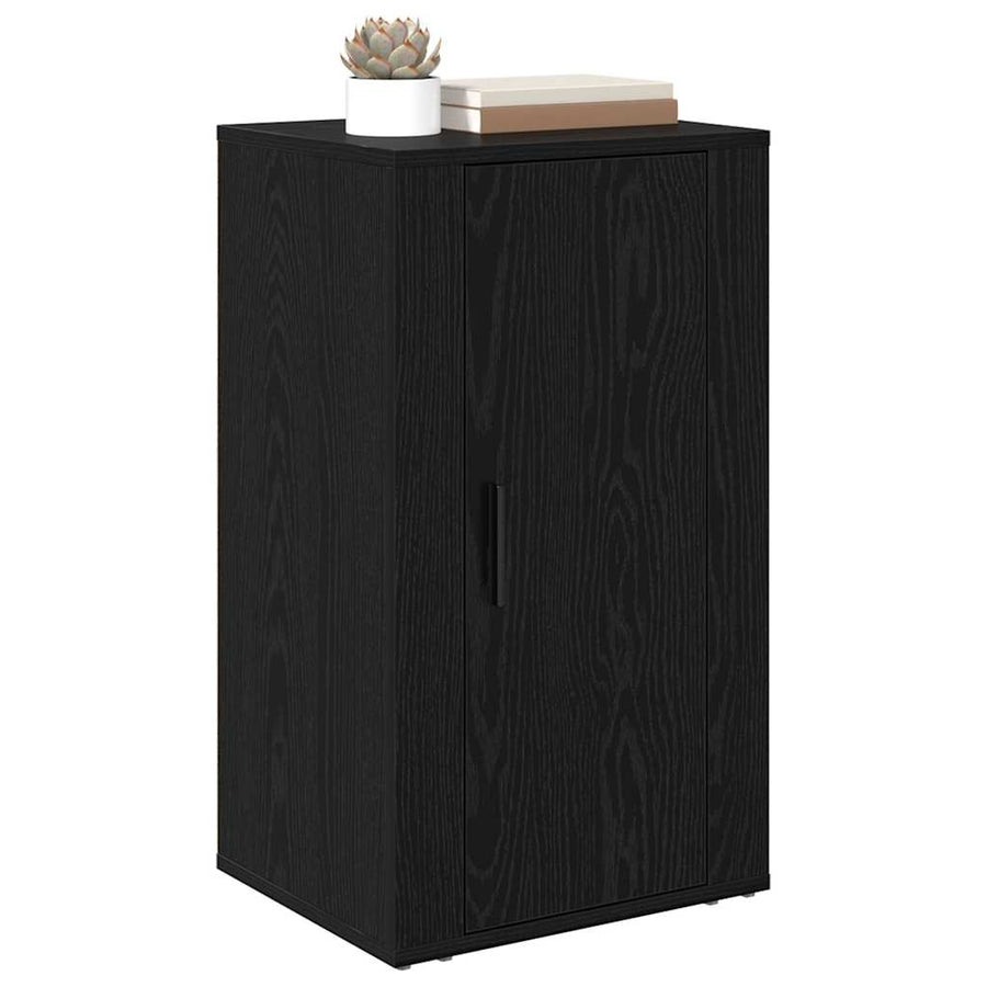 Dressoir Zwart Eiken 40 x 33 x 70 cm Bewerkt hout