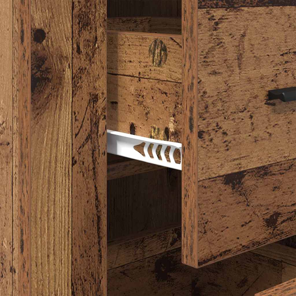 Dressoir met lade Oudhout 40 x 33 x 70 cm Bewerkt hout