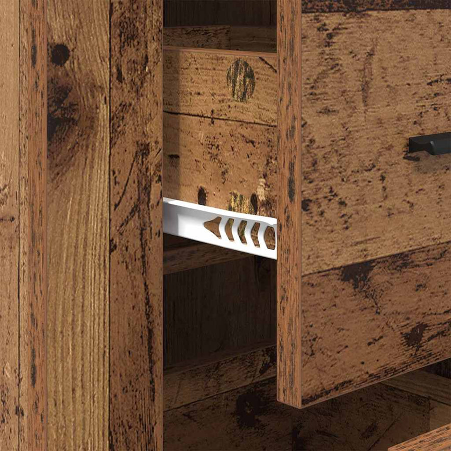 Dressoir met lade Oudhout 40 x 33 x 70 cm Bewerkt hout