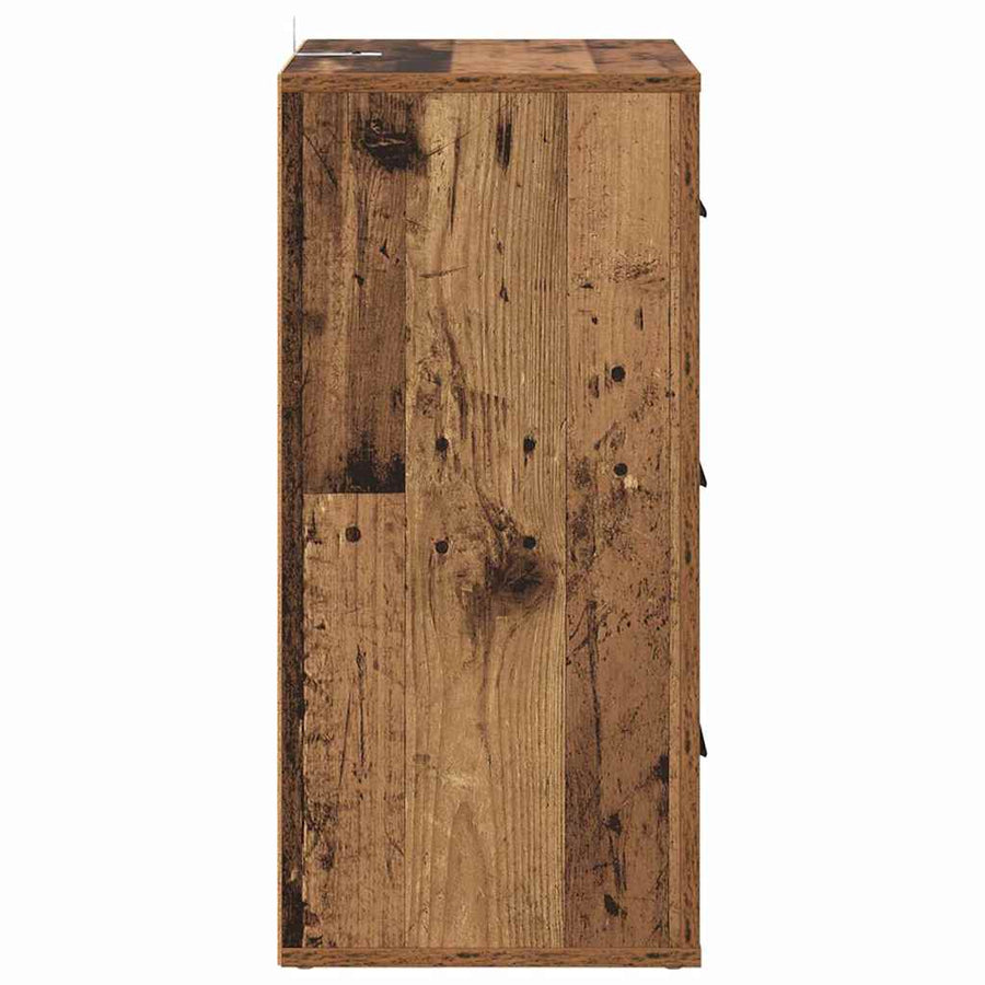 Dressoir met lade Oudhout 40 x 33 x 70 cm Bewerkt hout