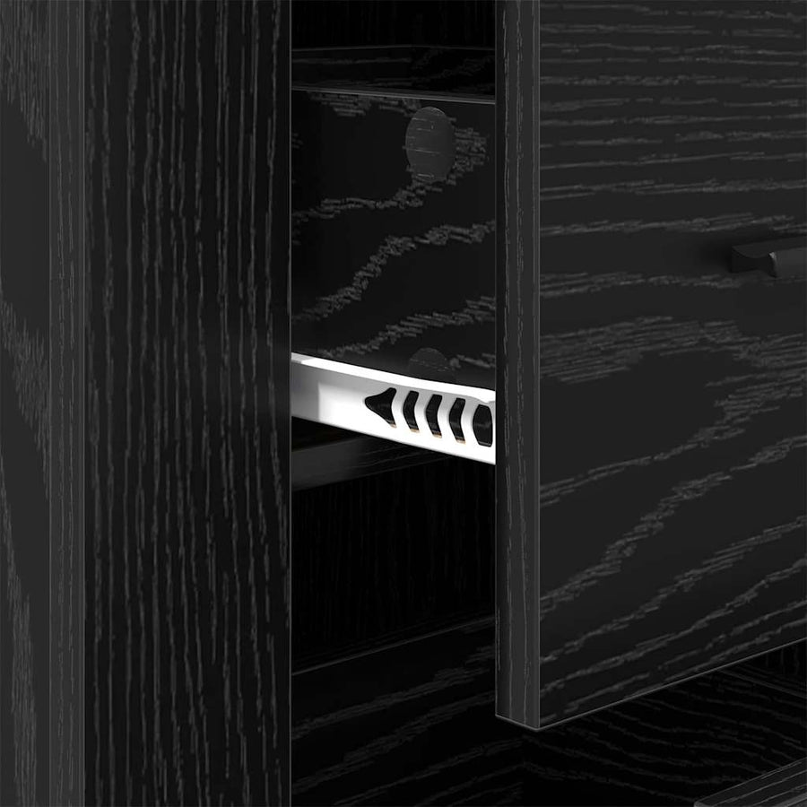Dressoir met lade Zwart Eiken 40 x 33 x 70 cm Bewerkt hout