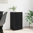 Dressoir zwart eiken 40x33x70 cm