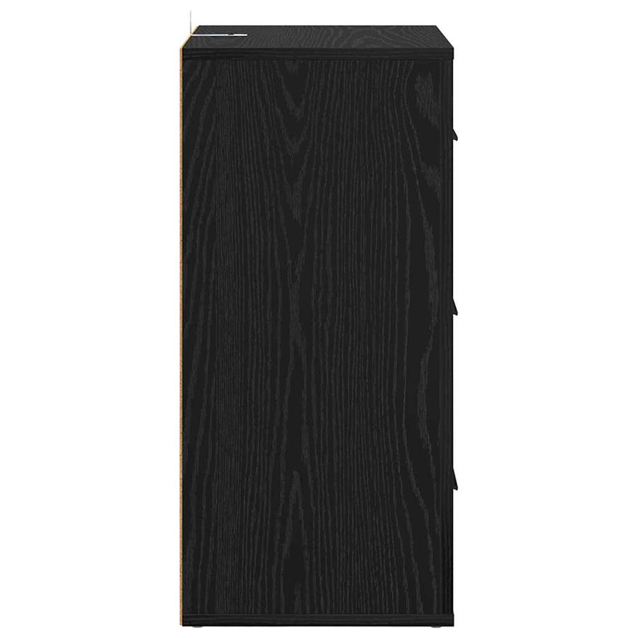 Dressoir met lade Zwart Eiken 40 x 33 x 70 cm Bewerkt hout