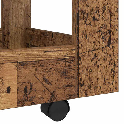 Bureau Trolley Oud Hout 60 x 45 x 60 cm Bewerkt hout