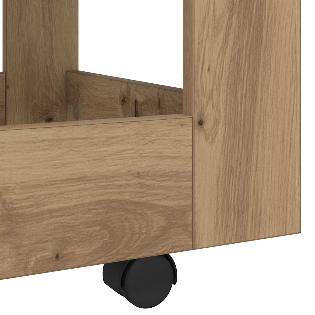 Bureau Trolley Artisan Eiken 60 x 45 x 60 cm Bewerkt hout
