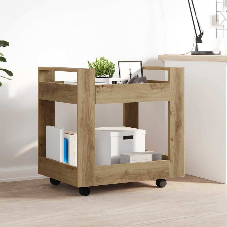 Bureau Trolley Artisan Eiken 60 x 45 x 60 cm Bewerkt hout