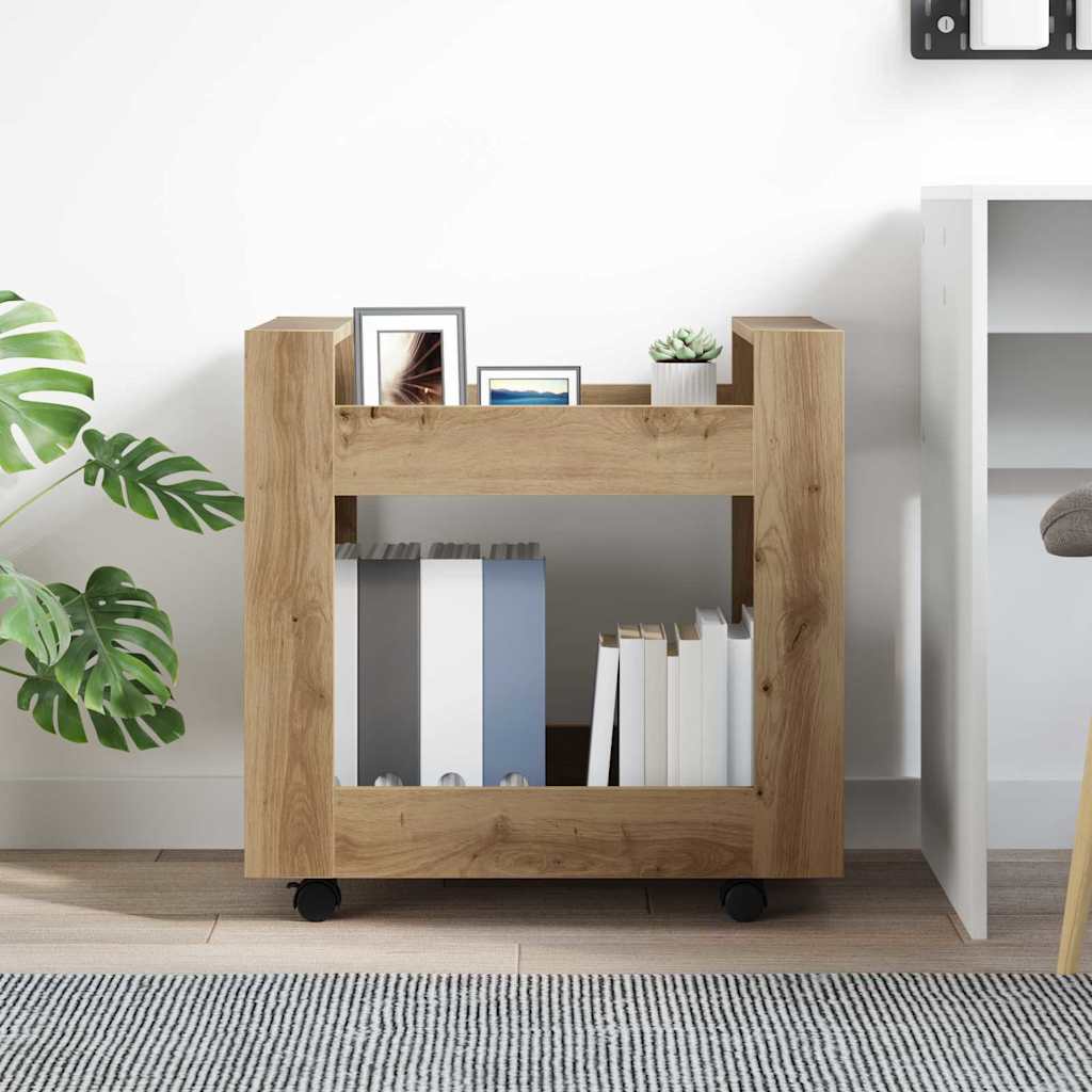 Bureau Trolley Artisan Eiken 60 x 45 x 60 cm Bewerkt hout
