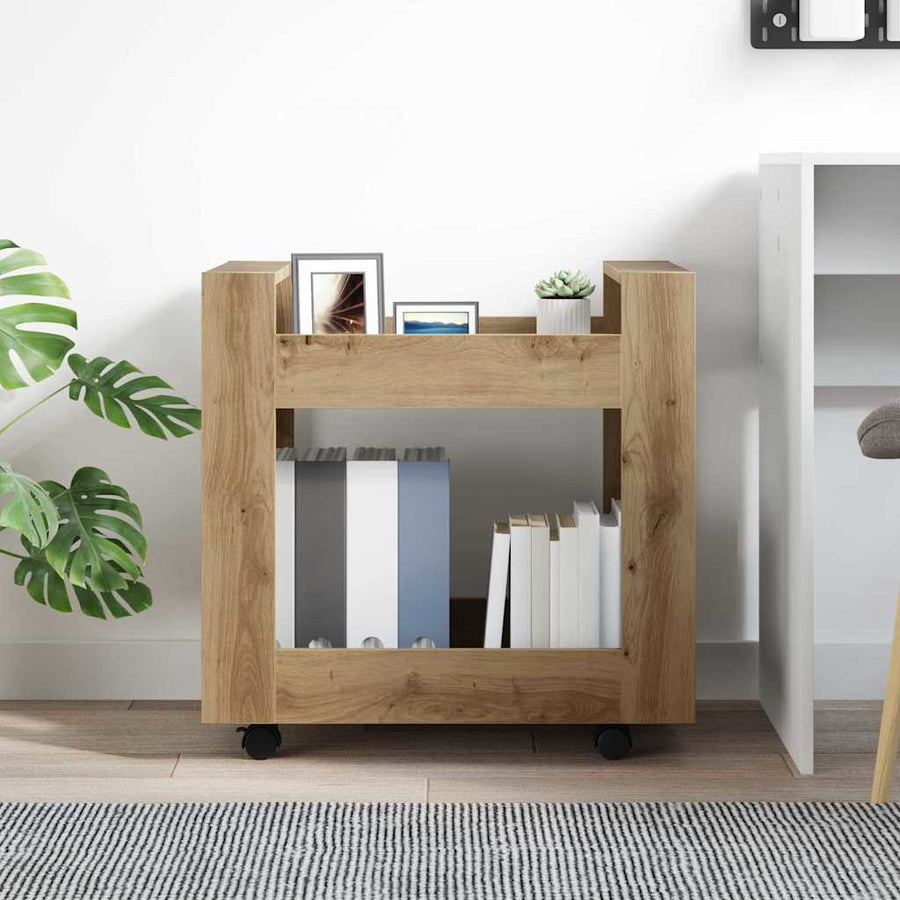 Bureau Trolley Artisan Eiken 60 x 45 x 60 cm Bewerkt hout