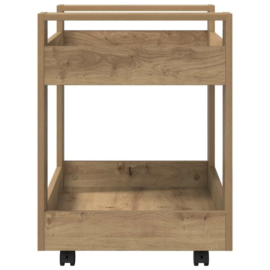 Bureau Trolley Artisan Eiken 60 x 45 x 60 cm Bewerkt hout