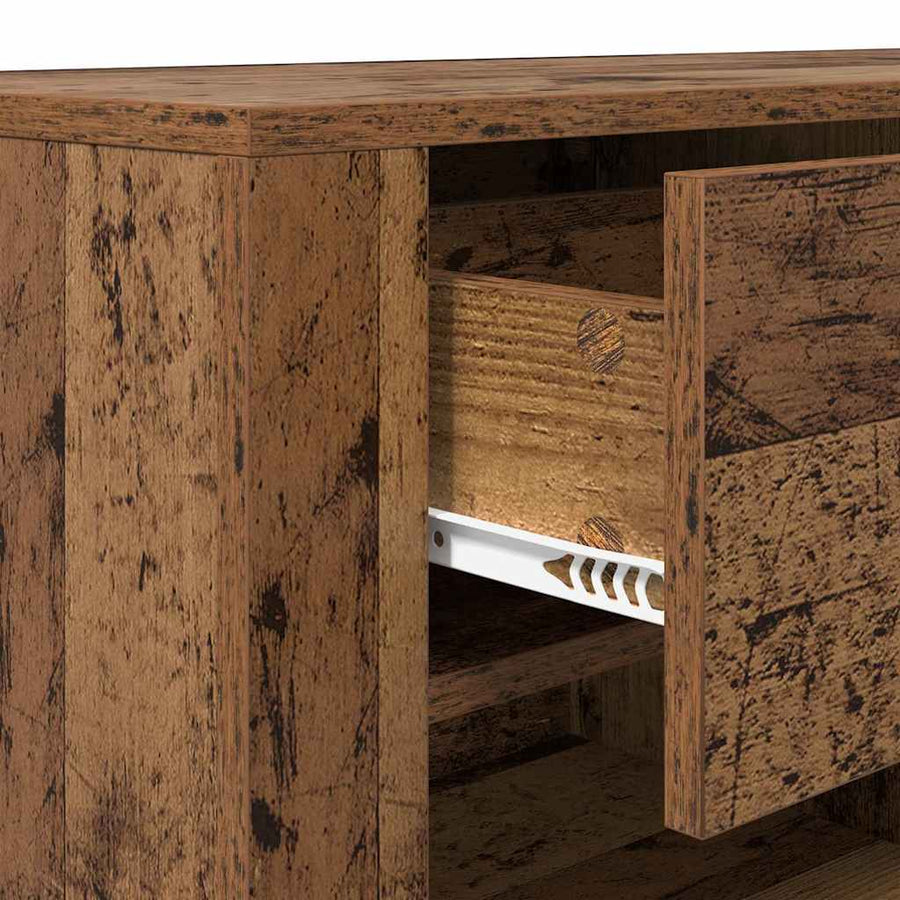 TV-kast met lade Oud Hout 100 x 35 x 40 cm Bewerkt hout