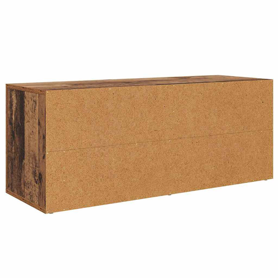 TV-kast met lade Oud Hout 100 x 35 x 40 cm Bewerkt hout