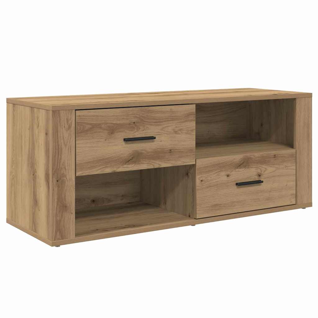 TV-kast met lade Artisan Eiken 100 x 35 x 40 cm Bewerkt hout