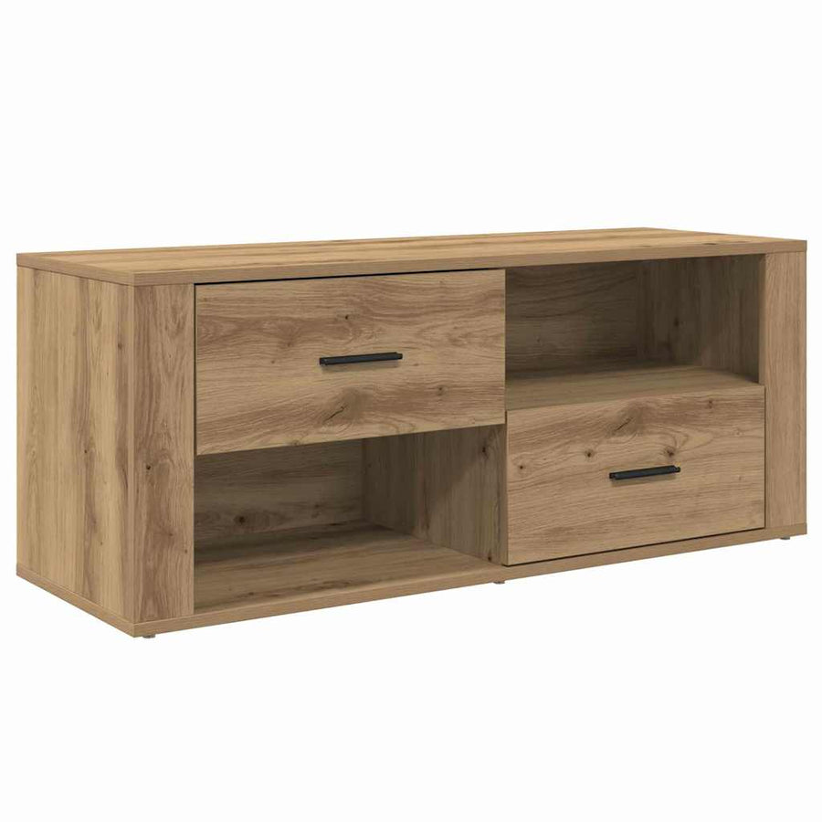 TV-kast met lade Artisan Eiken 100 x 35 x 40 cm Bewerkt hout