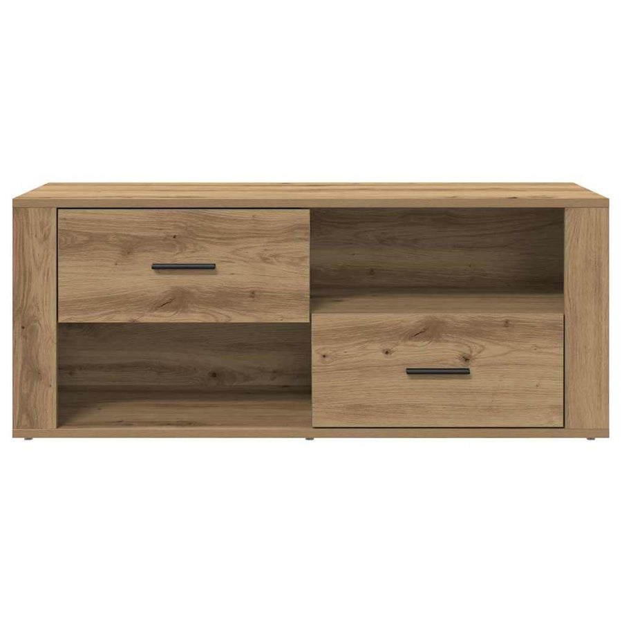 TV-kast met lade Artisan Eiken 100 x 35 x 40 cm Bewerkt hout