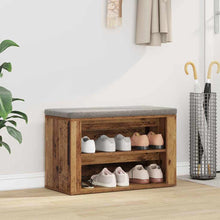 Schoenenrek met plank Oud hout 75 x 35 x 45 cm Bewerkt hout