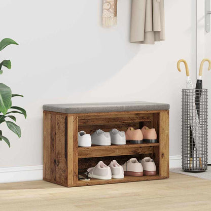Schoenenrek met plank Oud hout 75 x 35 x 45 cm Bewerkt hout