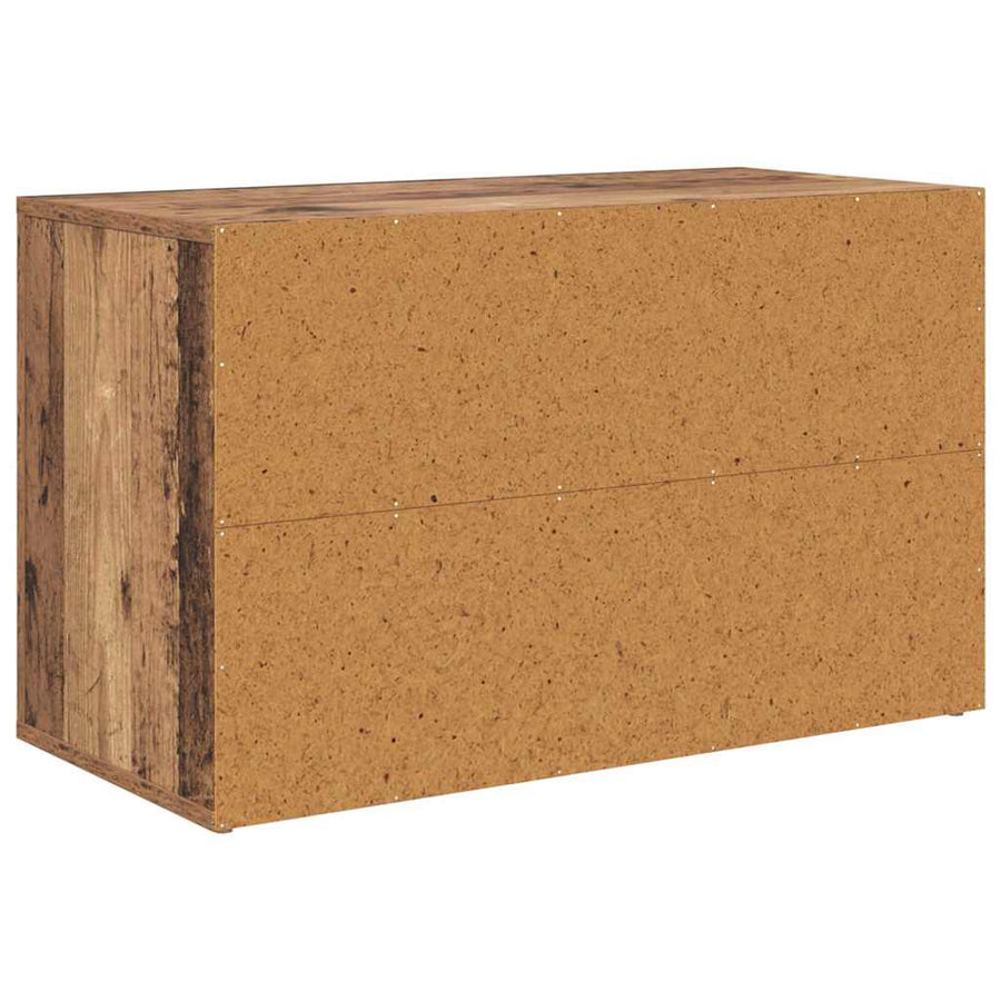Schoenenrek met plank Oud hout 75 x 35 x 45 cm Bewerkt hout