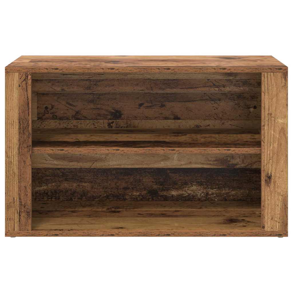 Schoenenrek met plank Oud hout 75 x 35 x 45 cm Bewerkt hout