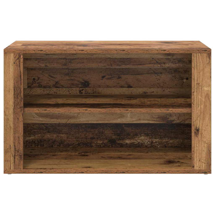 Schoenenrek met plank Oud hout 75 x 35 x 45 cm Bewerkt hout