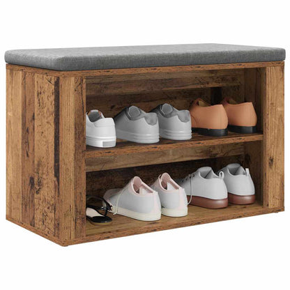 Schoenenrek met plank Oud hout 75 x 35 x 45 cm Bewerkt hout