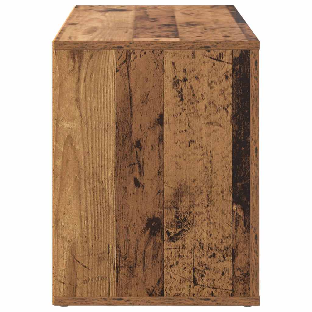 Schoenenrek met plank Oud hout 75 x 35 x 45 cm Bewerkt hout