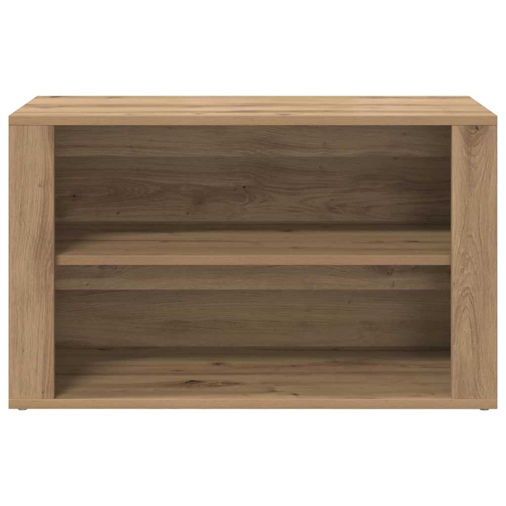 Schoenenrek met plank artisanaal eikenkleurig 75 x 35 x 45 cm
