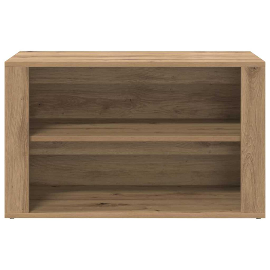 Schoenenrek met plank artisanaal eikenkleurig 75 x 35 x 45 cm