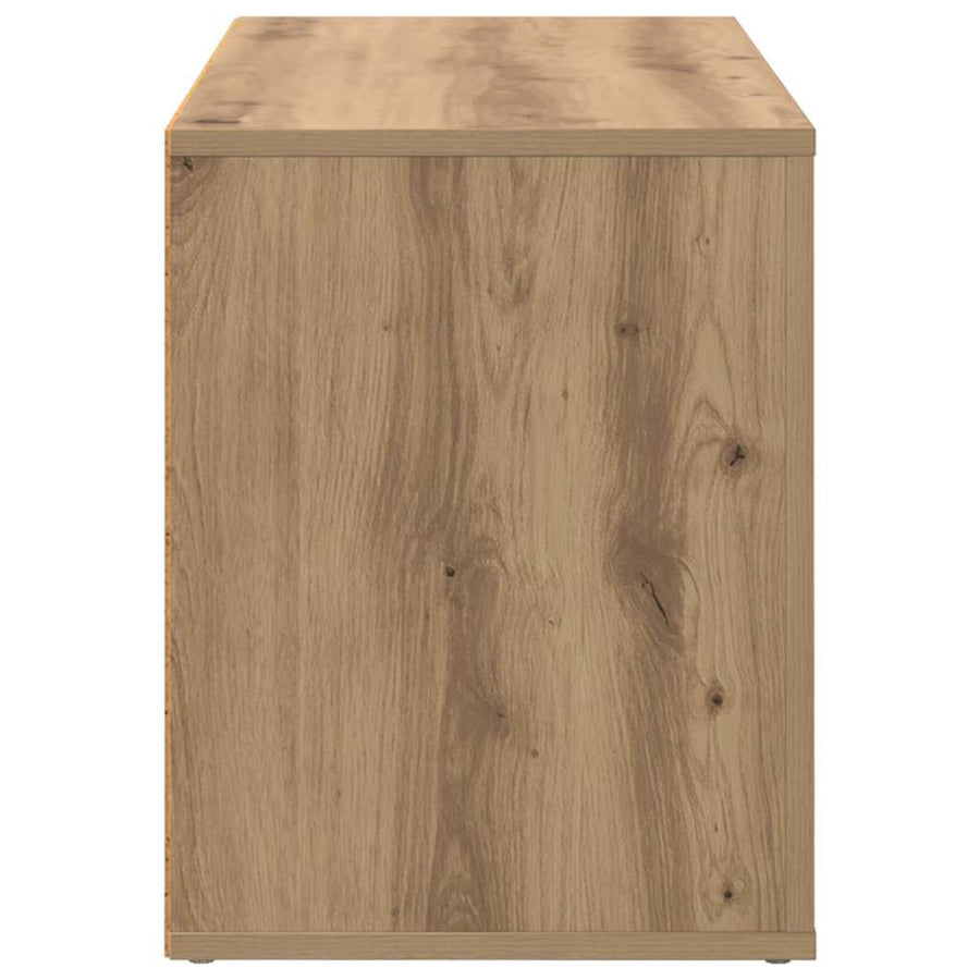 Schoenenrek met plank artisanaal eikenkleurig 75 x 35 x 45 cm