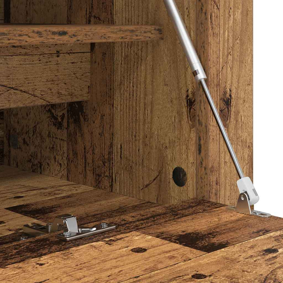 Schoenenkast met plank Oud hout 100 x 35 x 38 cm Bewerkt hout