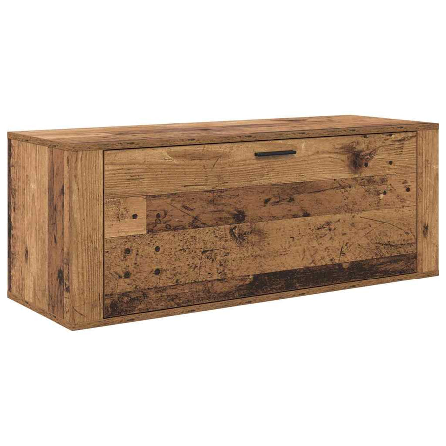 Schoenenkast met plank Oud hout 100 x 35 x 38 cm Bewerkt hout
